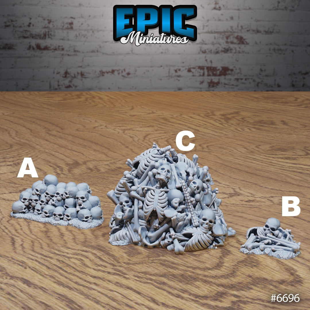 Lich Crypt Scatter, Bones and Rocks (8 Variants Available) - Epic Miniatures