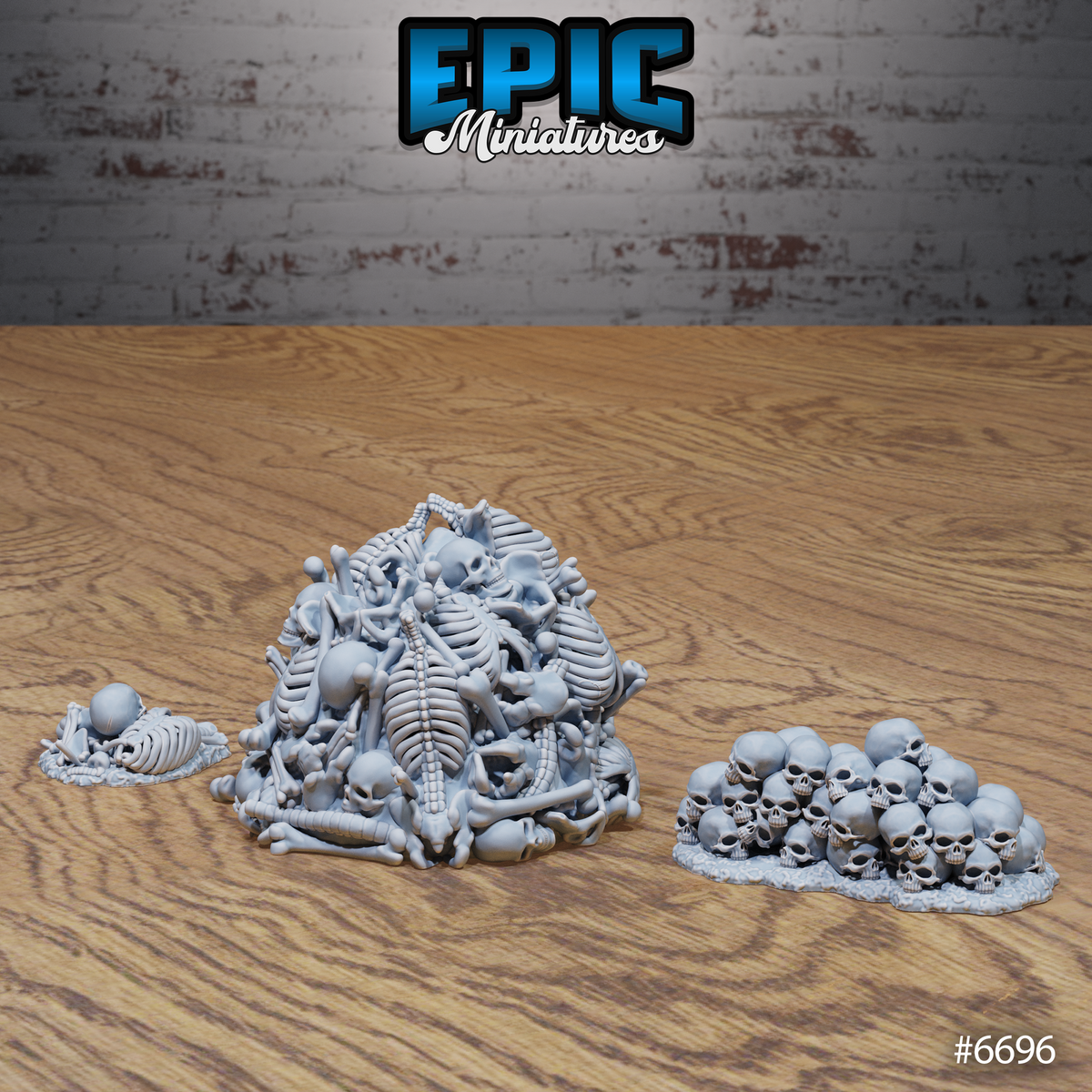 Lich Crypt Scatter, Bones and Rocks (8 Variants Available) - Epic Miniatures