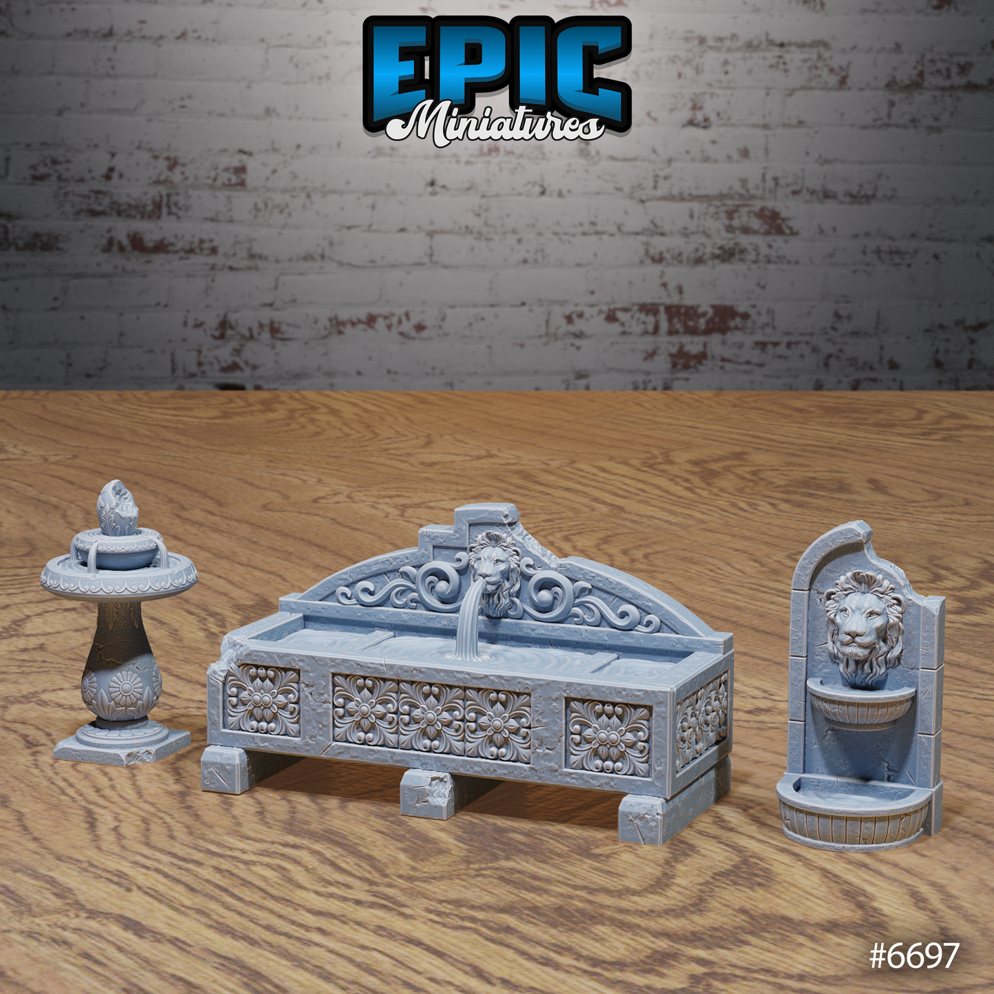 Lich Crypt Environment, Fountains and Thrones (7 Variants Available) - Epic Miniatures