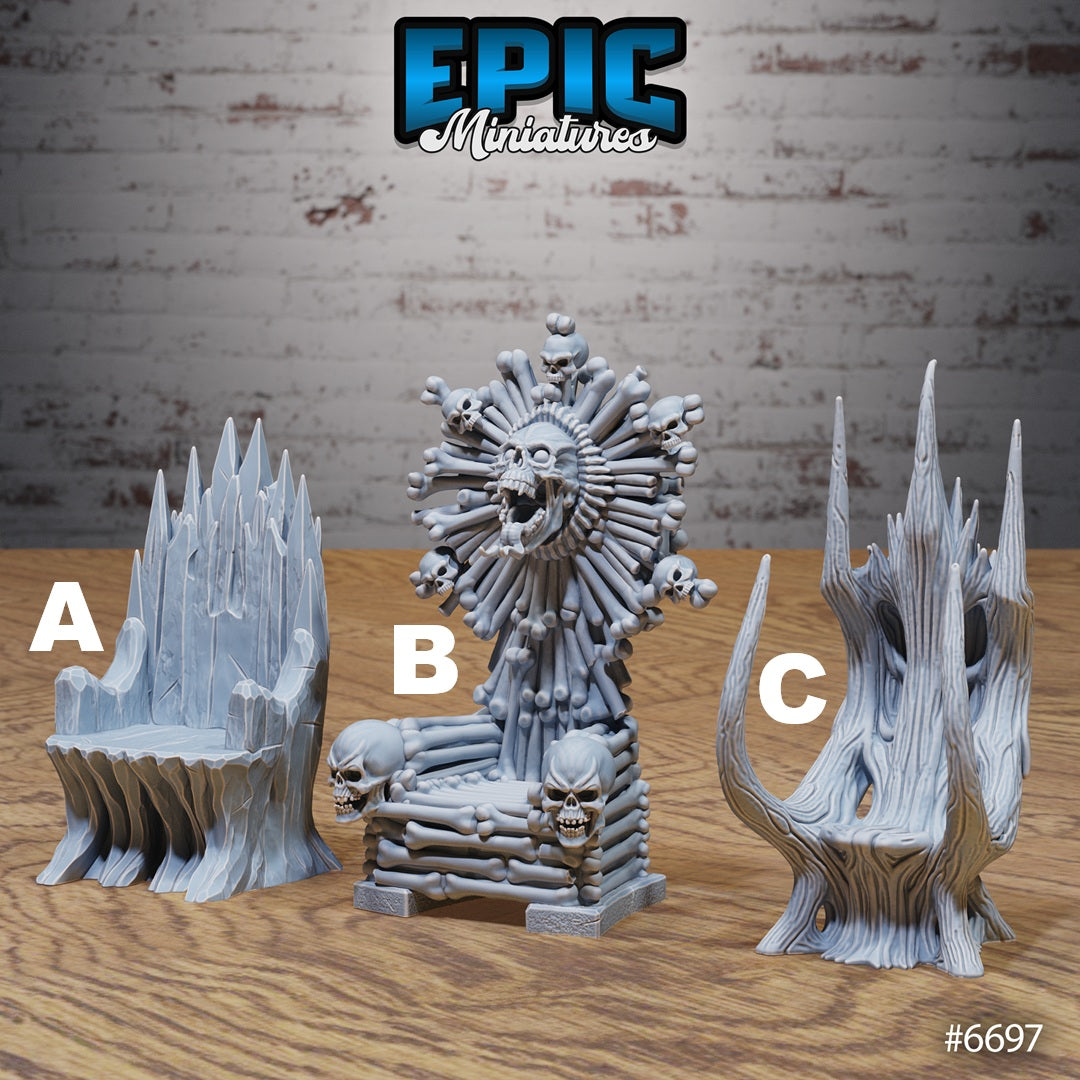 Lich Crypt Environment, Fountains and Thrones (7 Variants Available) - Epic Miniatures