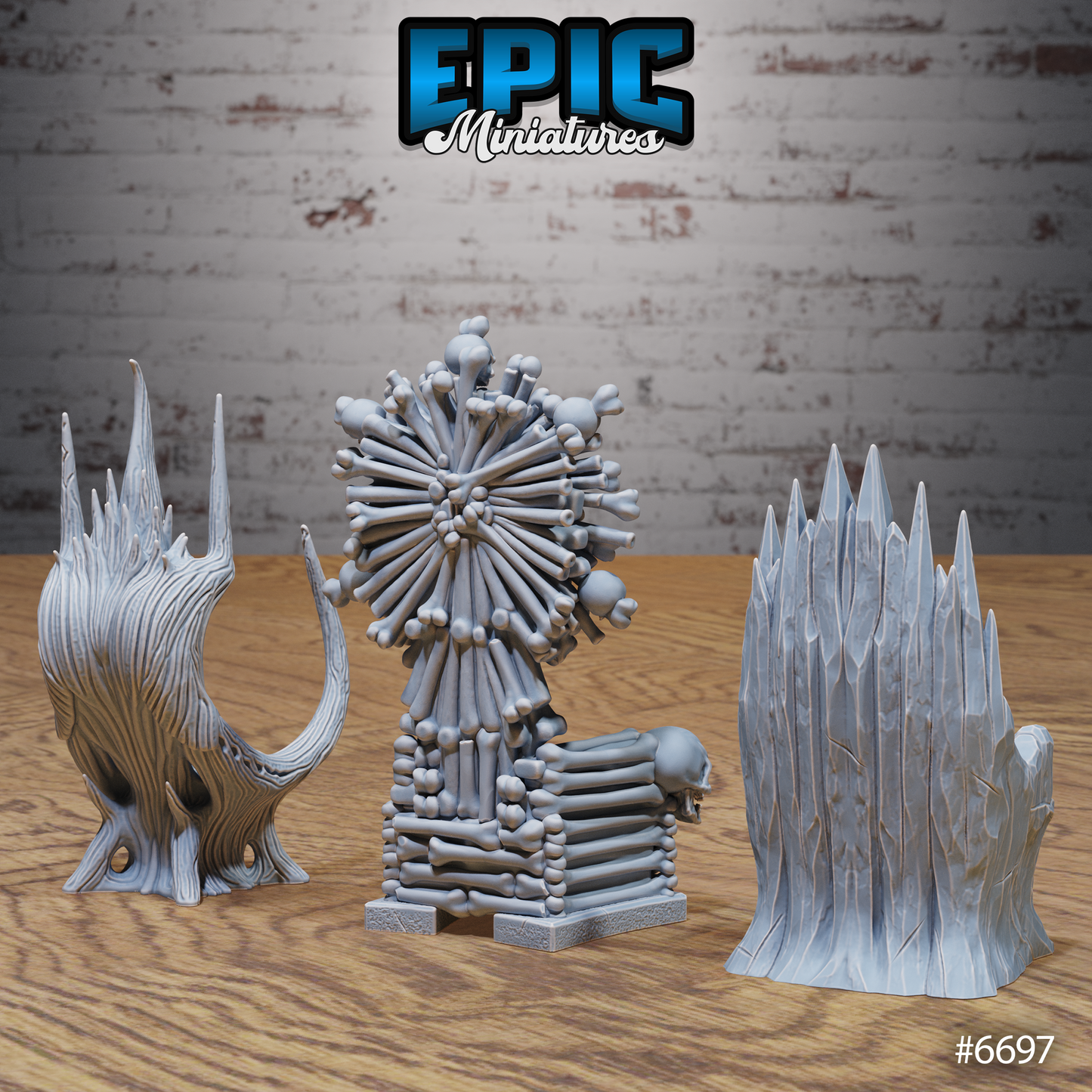 Lich Crypt Environment, Fountains and Thrones (7 Variants Available) - Epic Miniatures