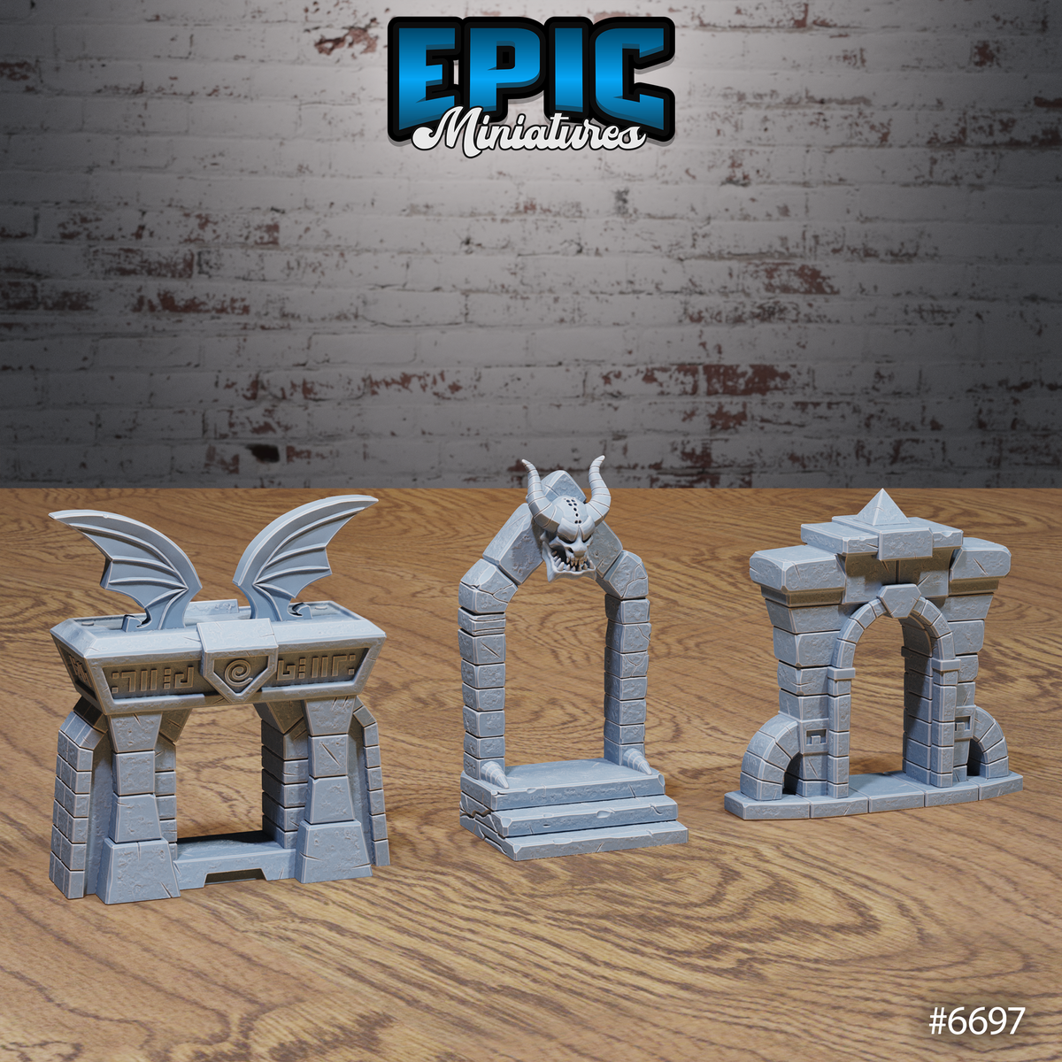 Lich Crypt Environment, Gates & Portals (5 Variants Available) - Epic Miniatures