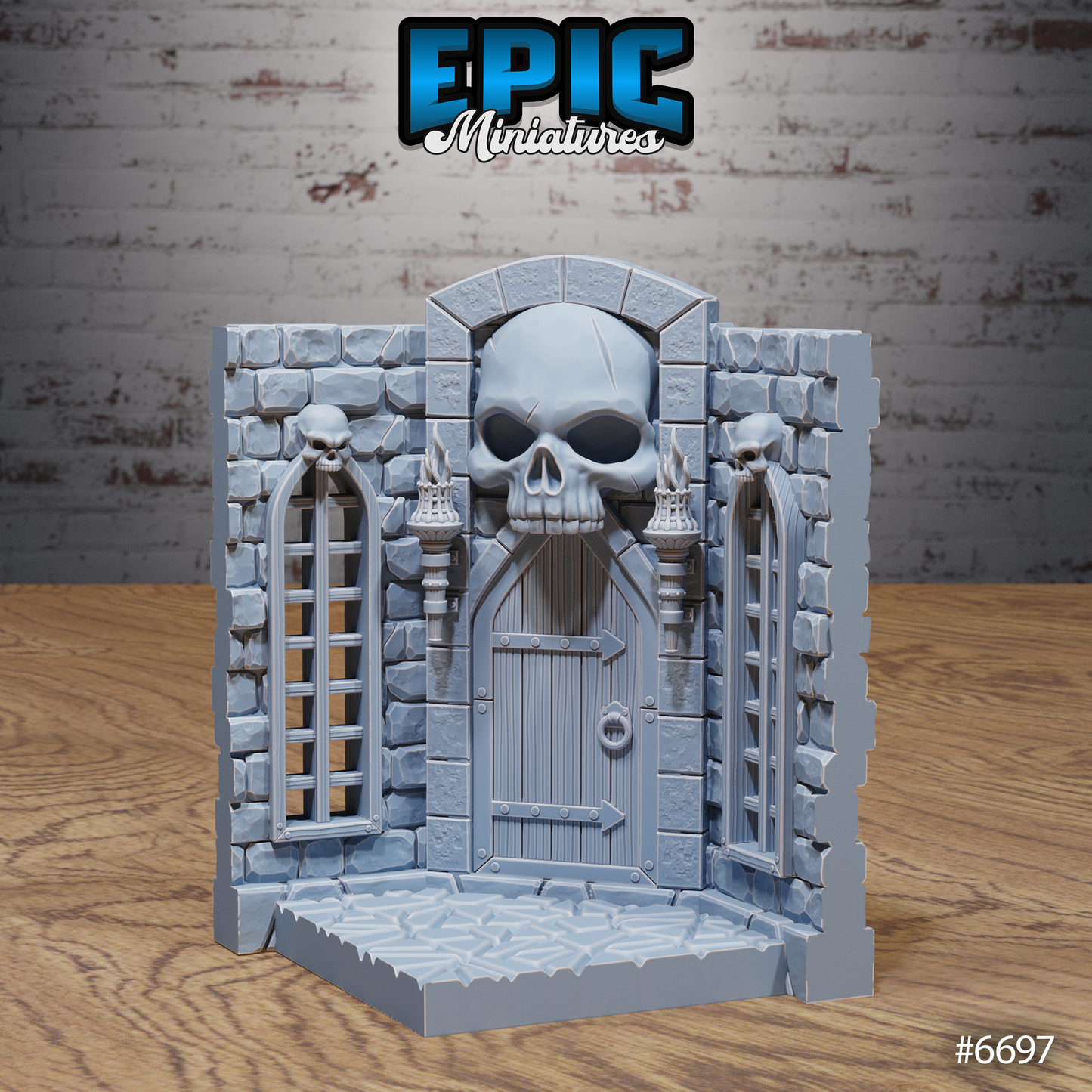 Lich Crypt Environment, Occult Places & Skull Walls (4 Variants Available) - Epic Miniatures