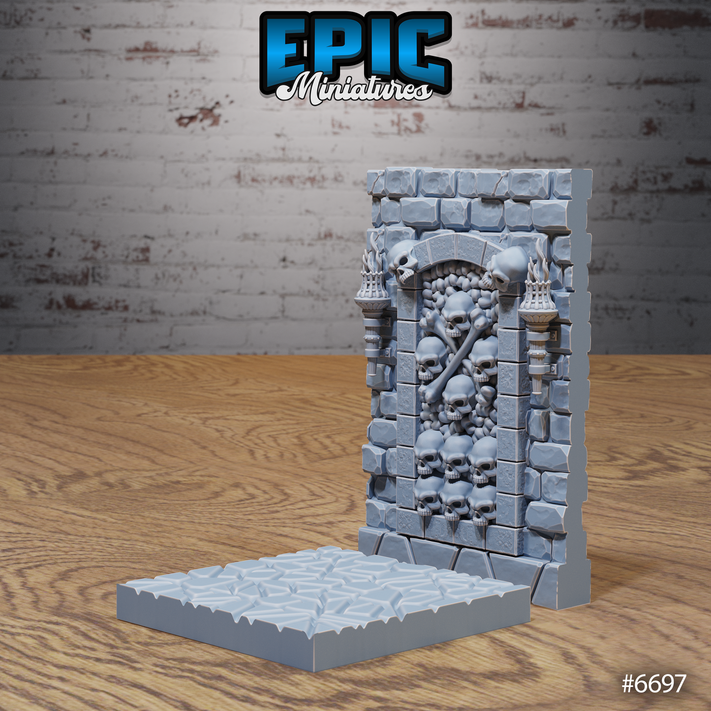 Lich Crypt Environment, Occult Places & Skull Walls (4 Variants Available) - Epic Miniatures