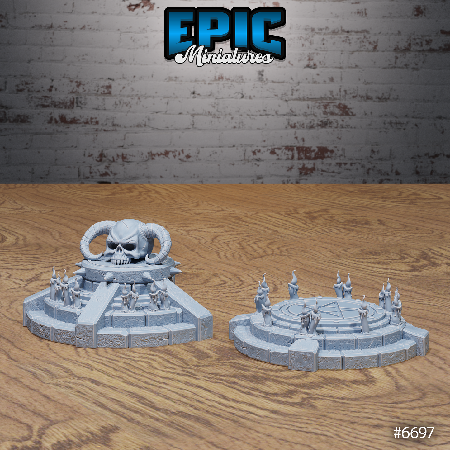 Lich Crypt Environment, Occult Places & Skull Walls (4 Variants Available) - Epic Miniatures