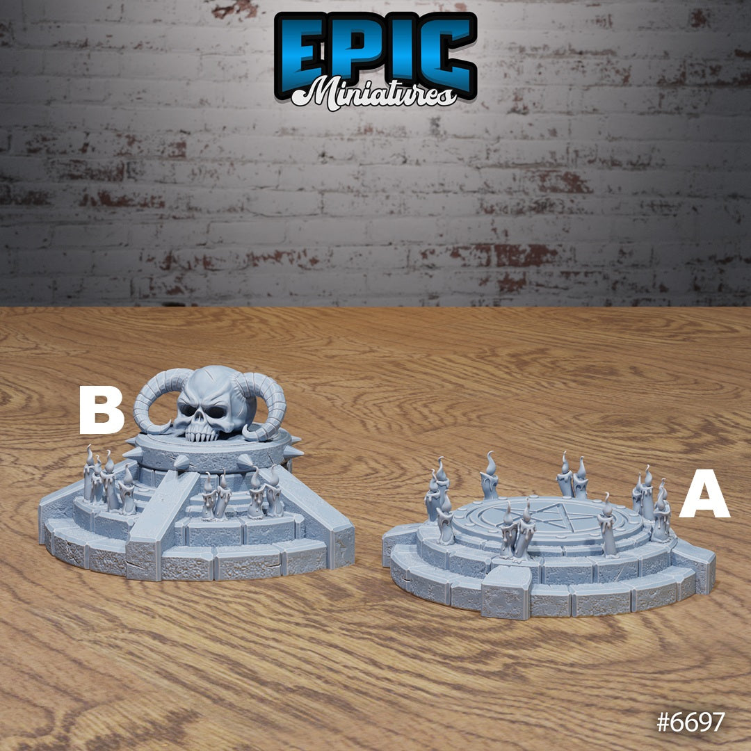 Lich Crypt Environment, Occult Places & Skull Walls (4 Variants Available) - Epic Miniatures