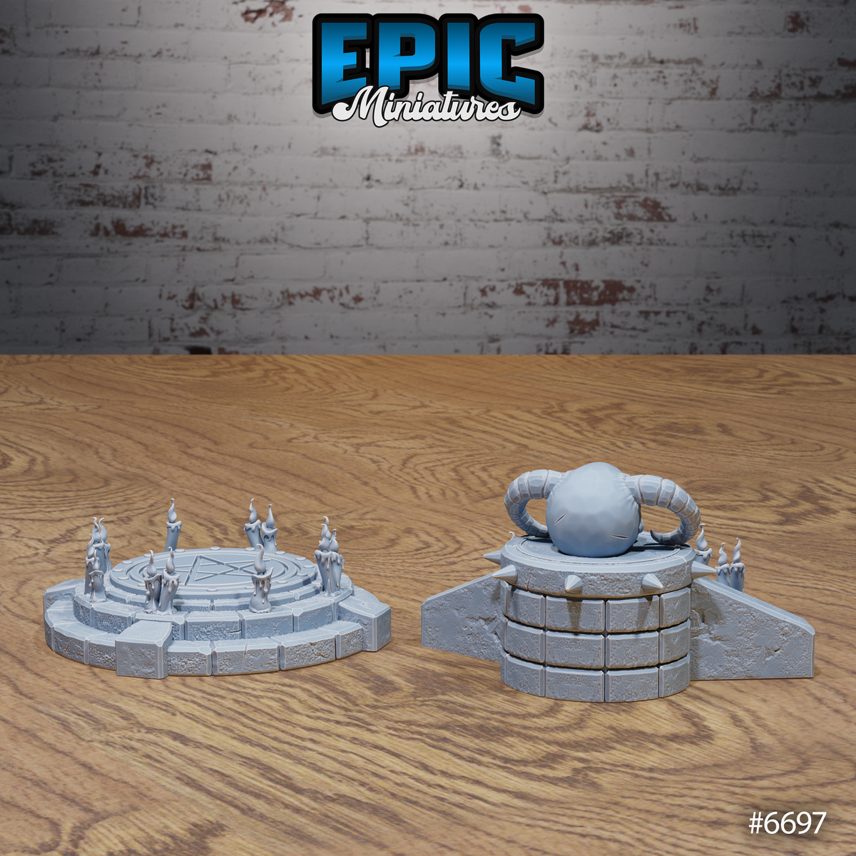 Lich Crypt Environment, Occult Places & Skull Walls (4 Variants Available) - Epic Miniatures