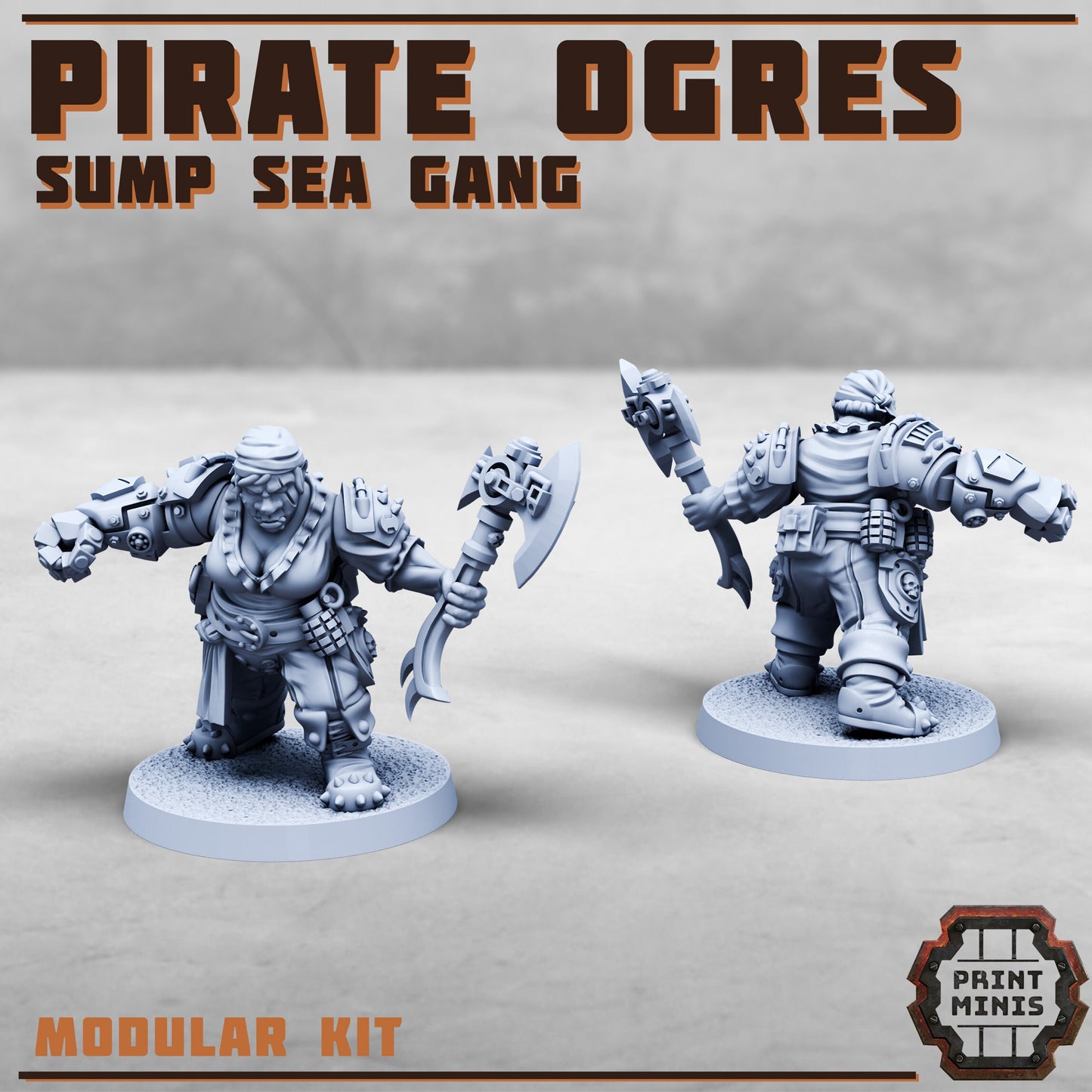 Pirate Ogres - Sump Sea Gang 2 (5 Variants Available) - Print Minis