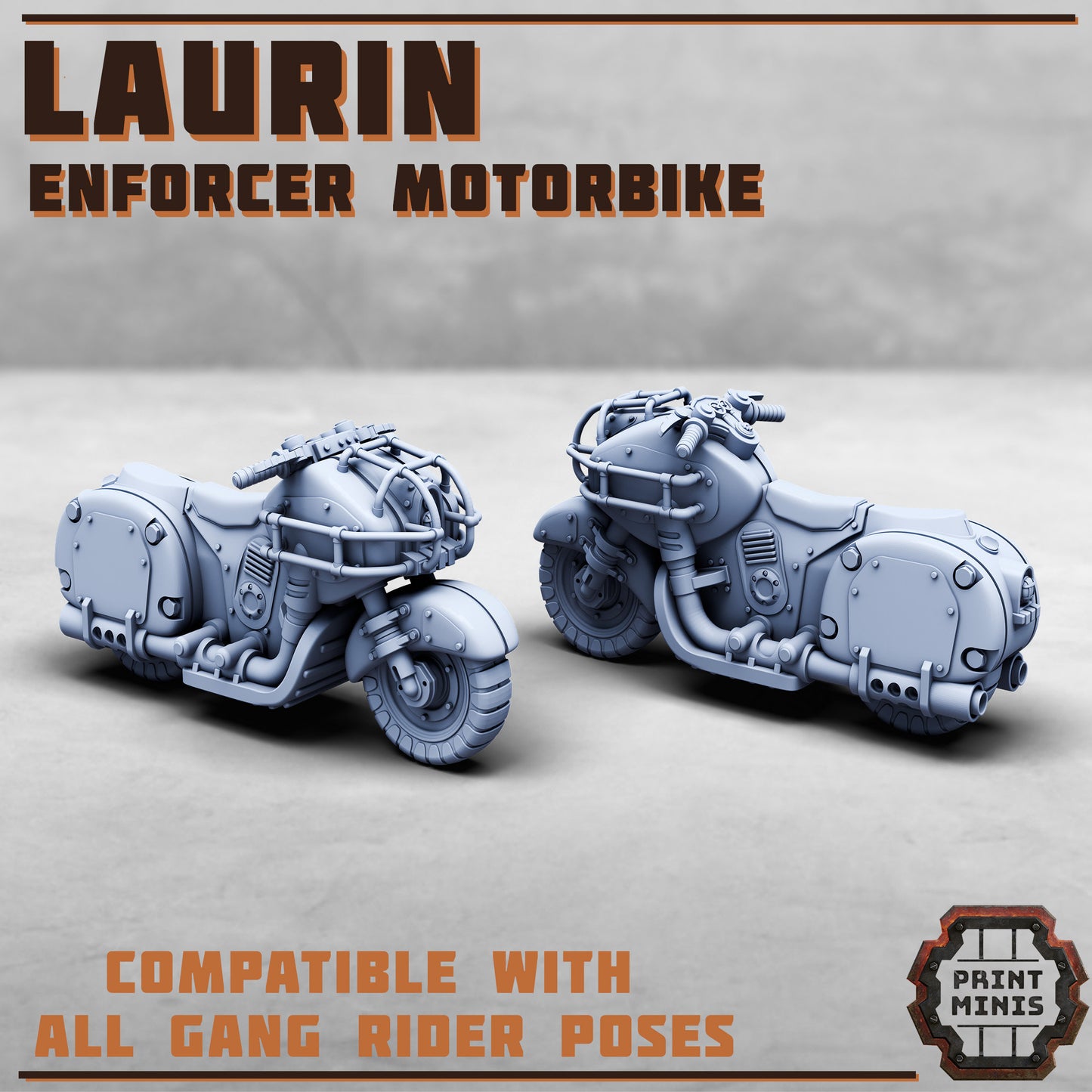 Laurin, Enforcer Motorbike (2 Variants Available) - Print Minis