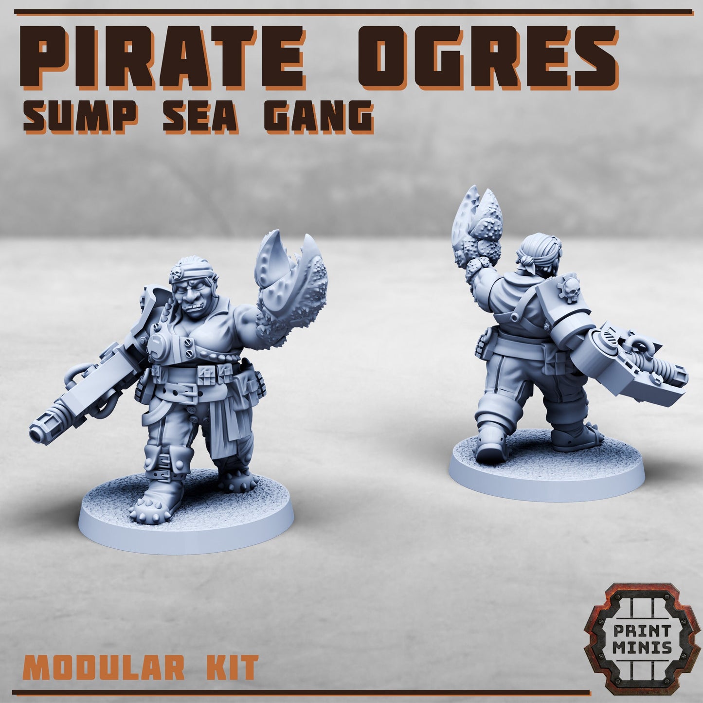 Pirate Ogres - Sump Sea Gang 2 (5 Variants Available) - Print Minis