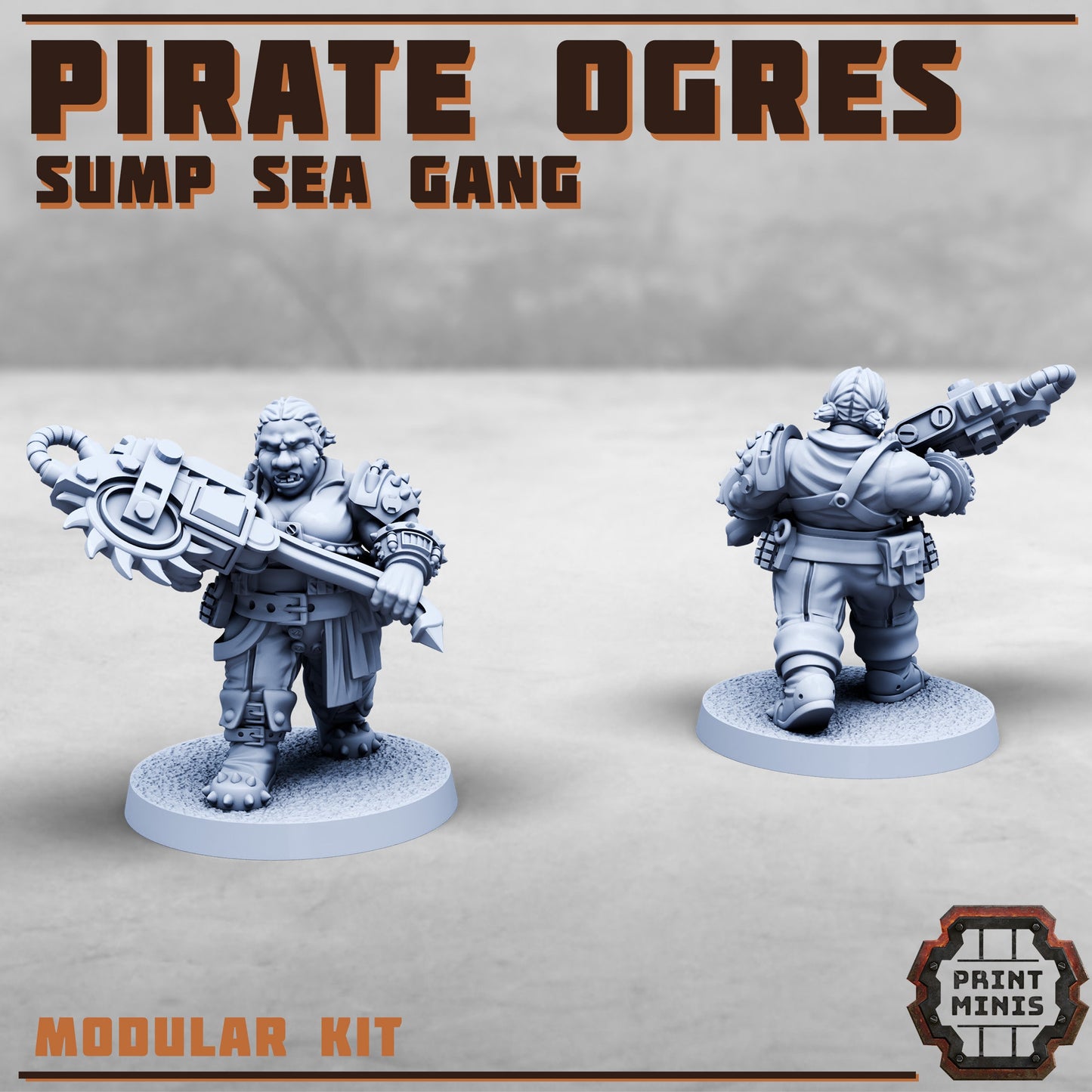 Pirate Ogres - Sump Sea Gang 2 (5 Variants Available) - Print Minis