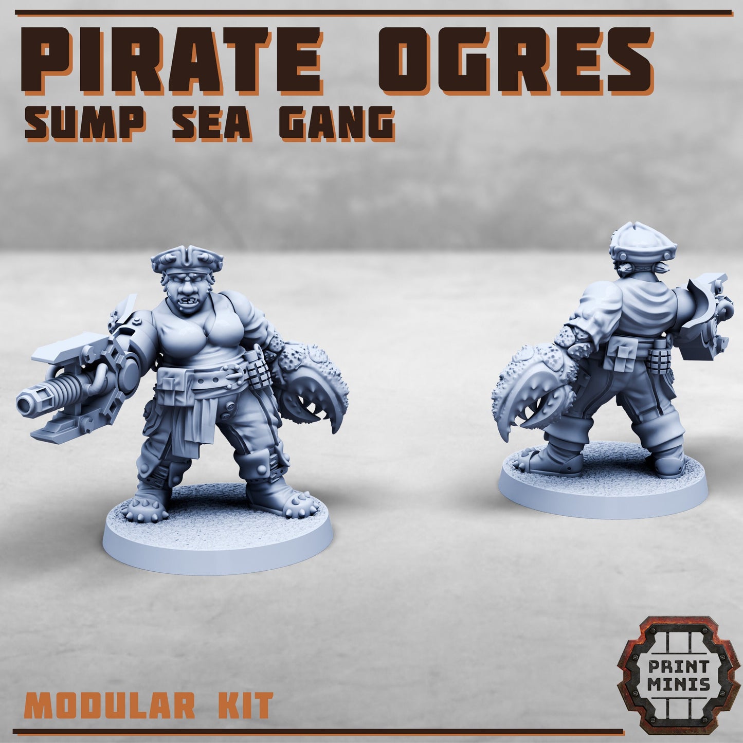 Pirate Ogres - Sump Sea Gang 2 (5 Variants Available) - Print Minis