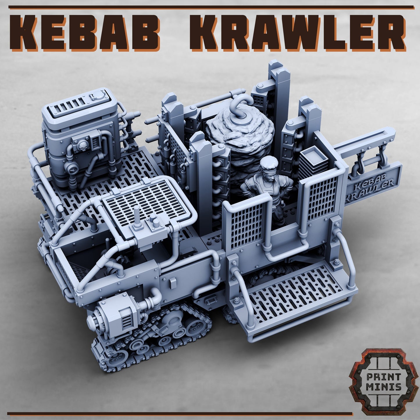 Kebab Krawler with Kebab Chef - Print Minis