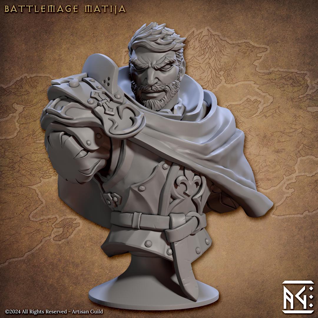 Battlemage Matija Bust - Artisan Guild