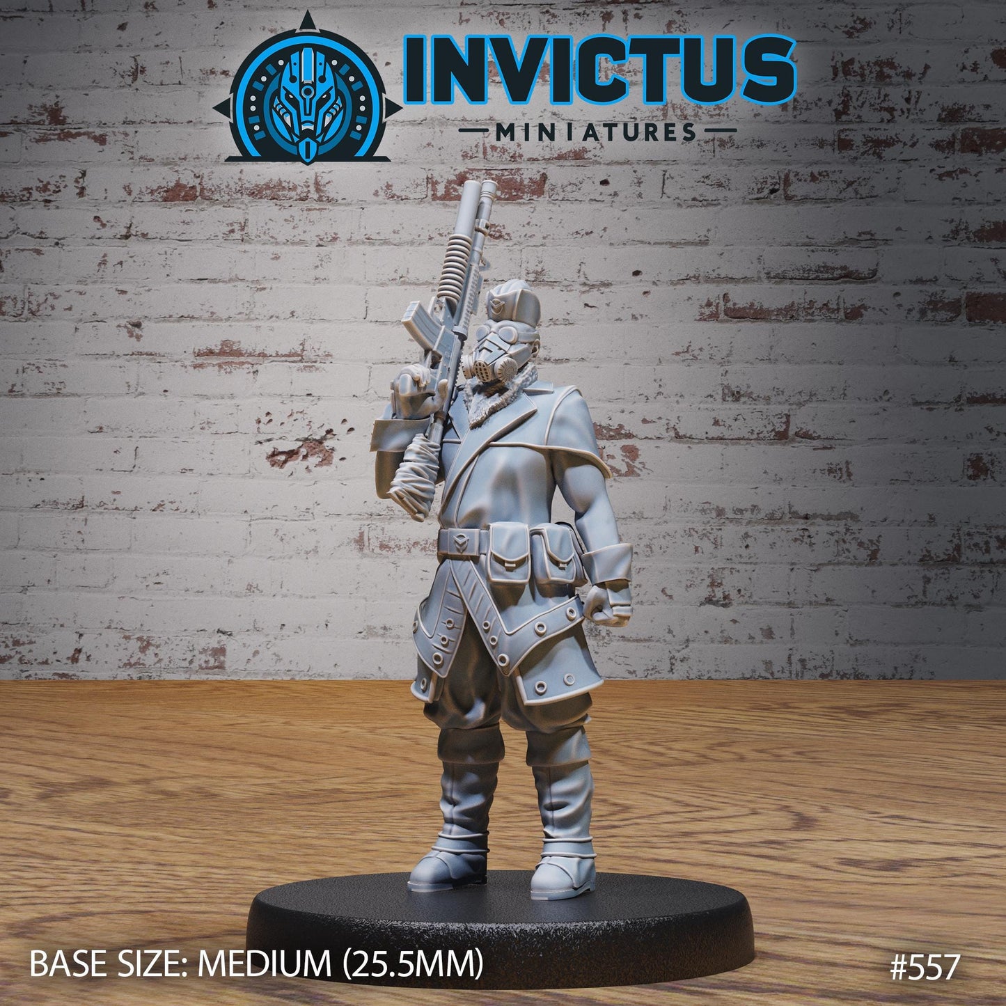 Gas Mask Soldier (3 Variants Available) - Invictus Miniatures