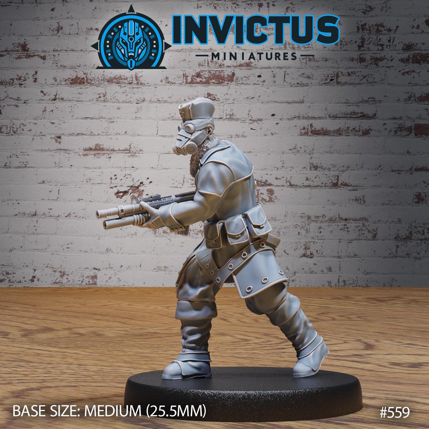 Gas Mask Soldier (3 Variants Available) - Invictus Miniatures