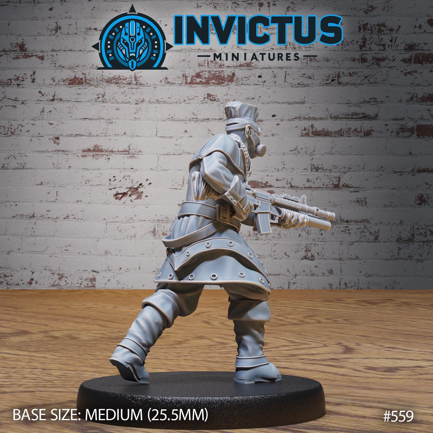 Gas Mask Soldier (3 Variants Available) - Invictus Miniatures