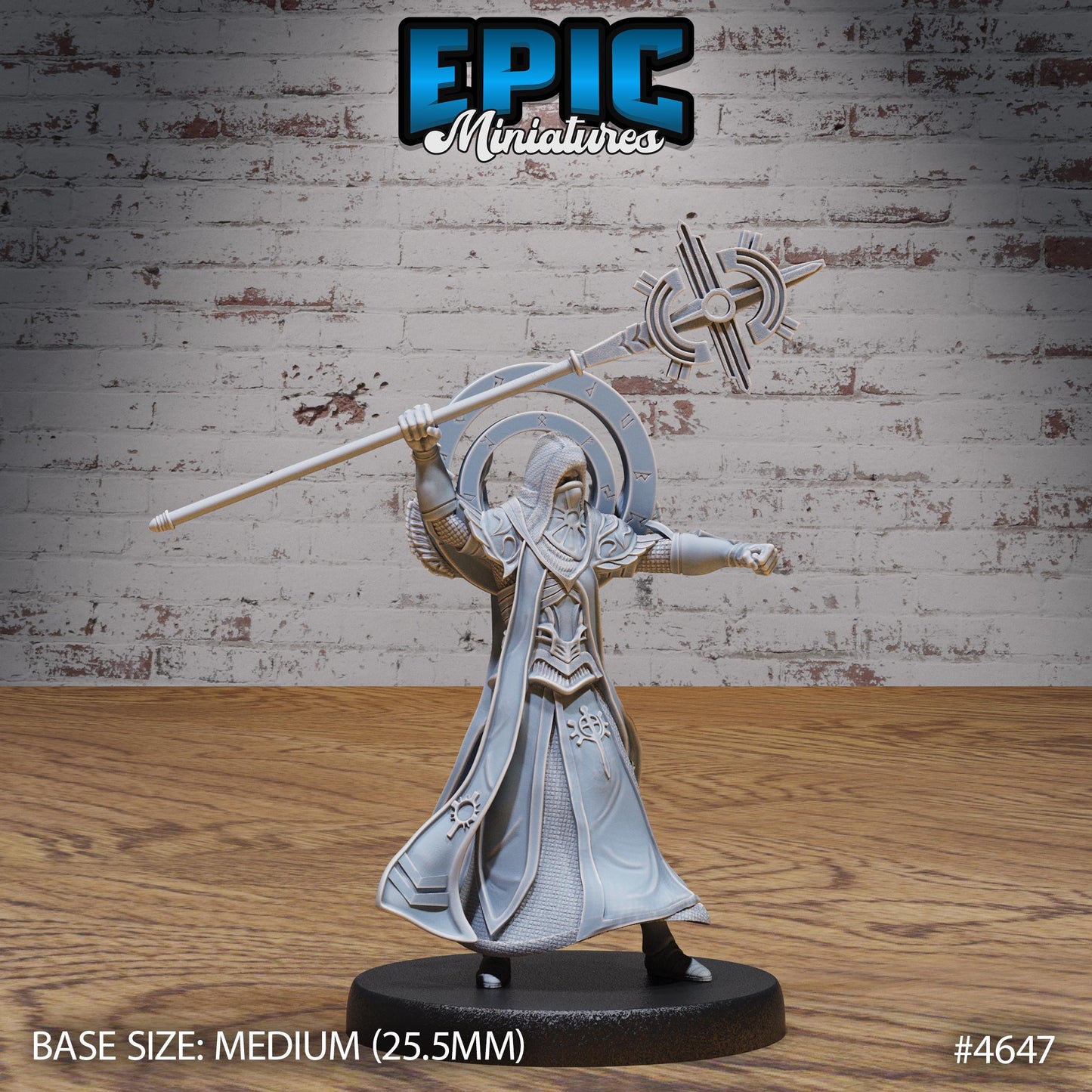White Priest (3 Variants Available) - Epic Miniatures