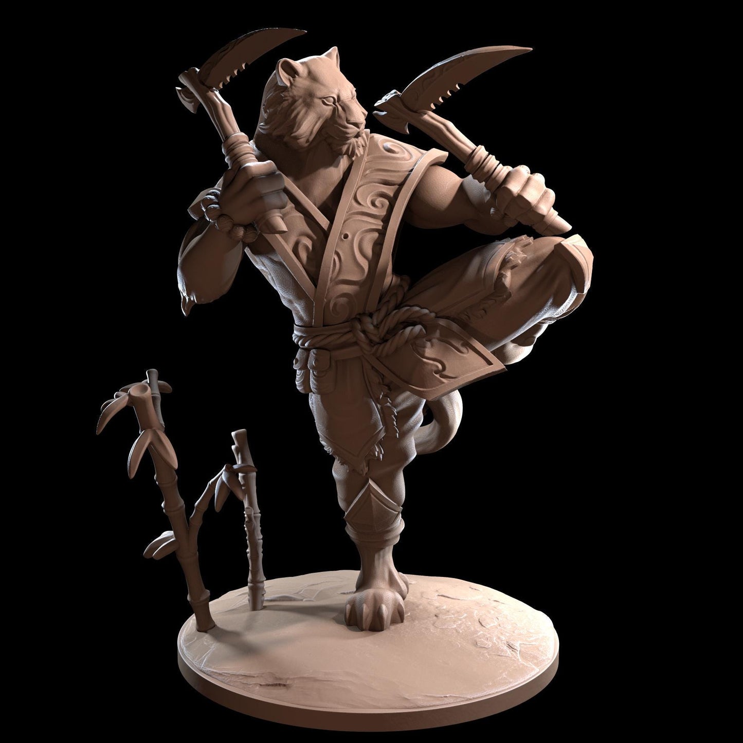 Kai, Catfolk Monk (4 Variants Available) - Dragon Trapper's Lodge