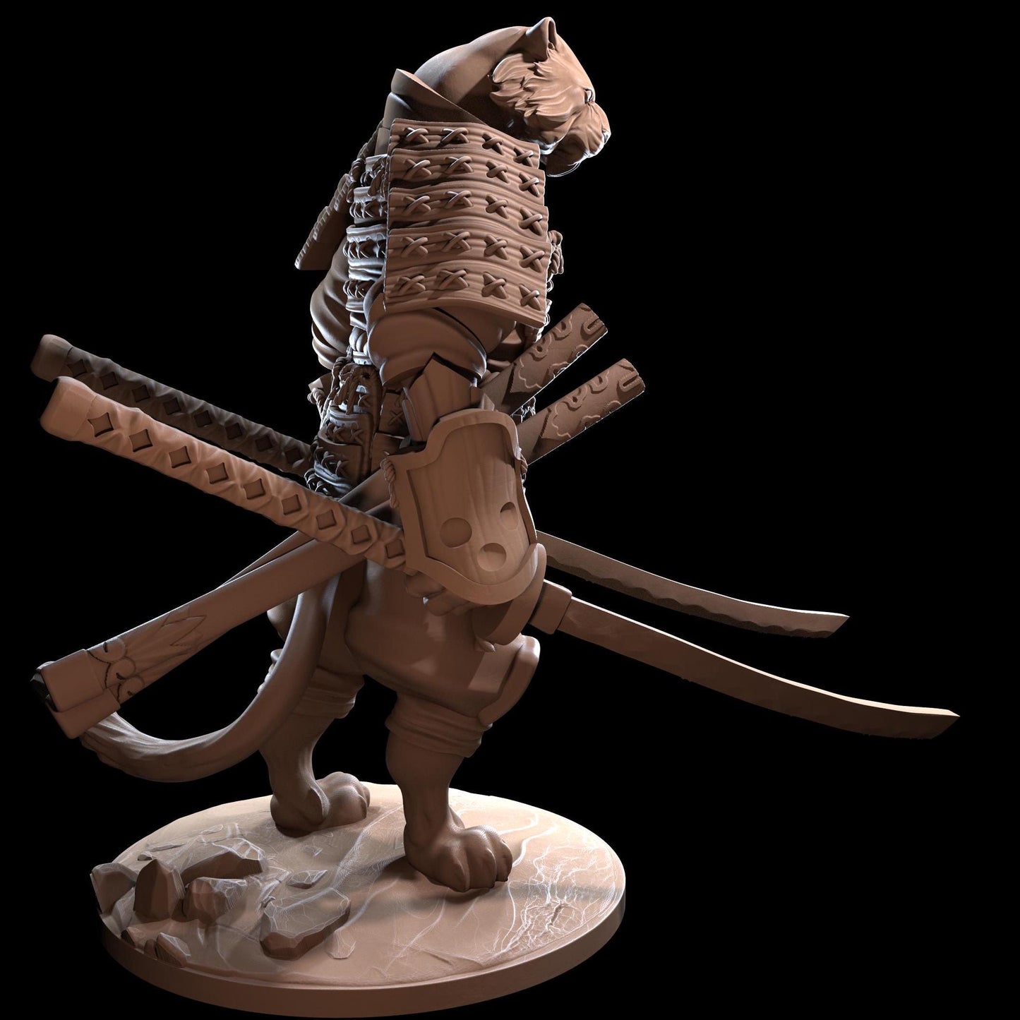 Tengashi, Catfolk Samurai (2 Variants Available) - Dragon Trapper's Lodge