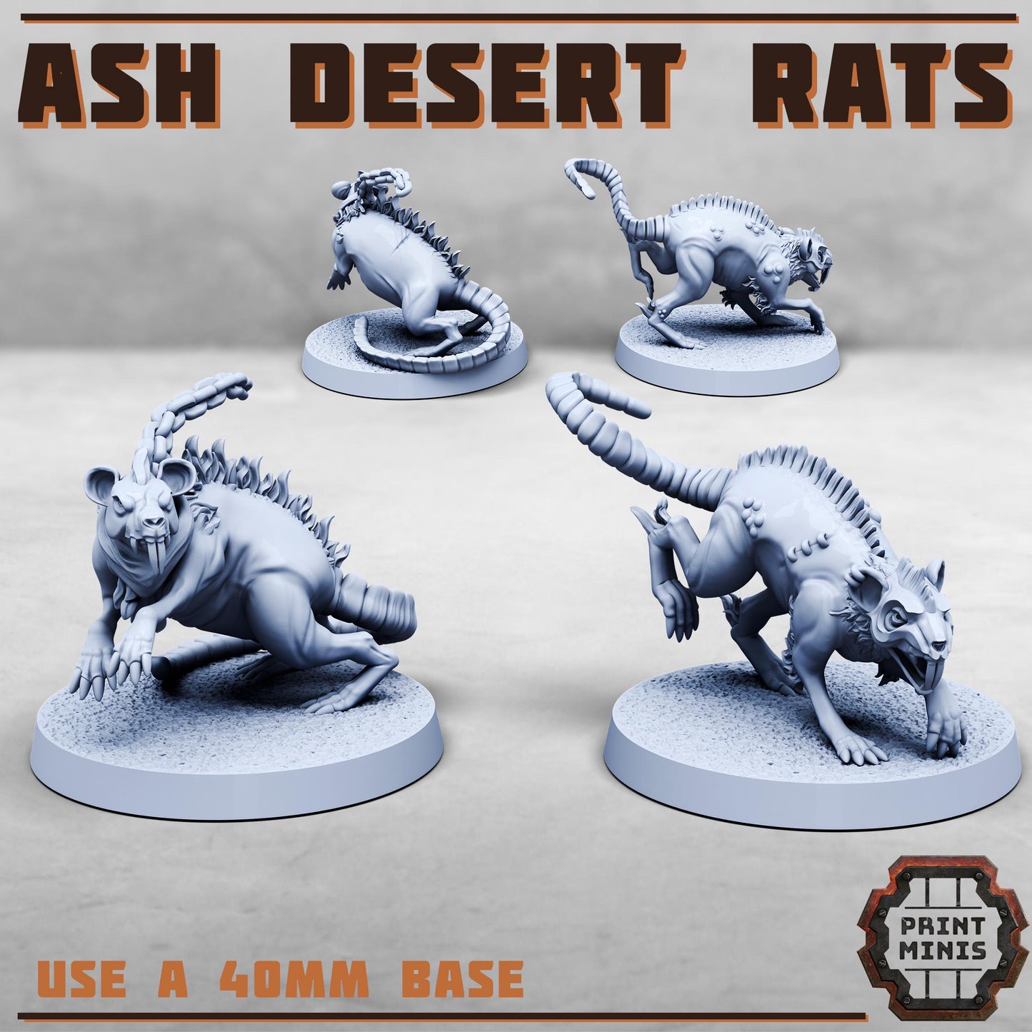 Ash Desert Rats (2 Variants Available) - Print Minis