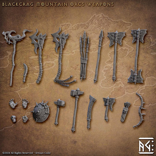 Blackcrag Orcs, Weapons and Hands - 28mm Scale (19 Variants Available) - Artisan Guild