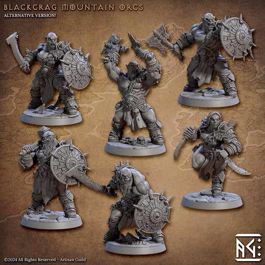 Blackcrag Mountain Orcs, Kit 2 (6 Variants Available) - Artisan Guild