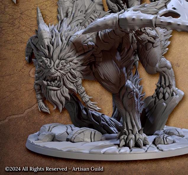 Throgar Riding a Manticore (2 Variants Available) - Artisan Guild