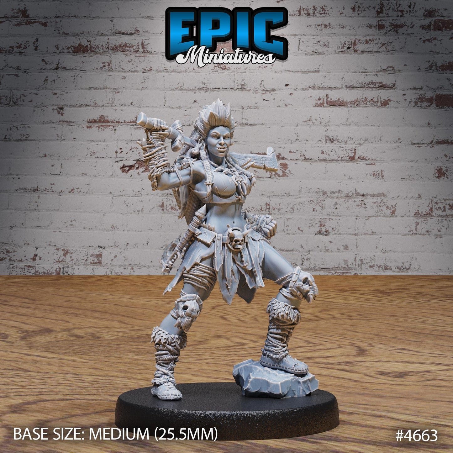 Orc Lady Adventurer (3 Variants Available) - Epic Miniatures