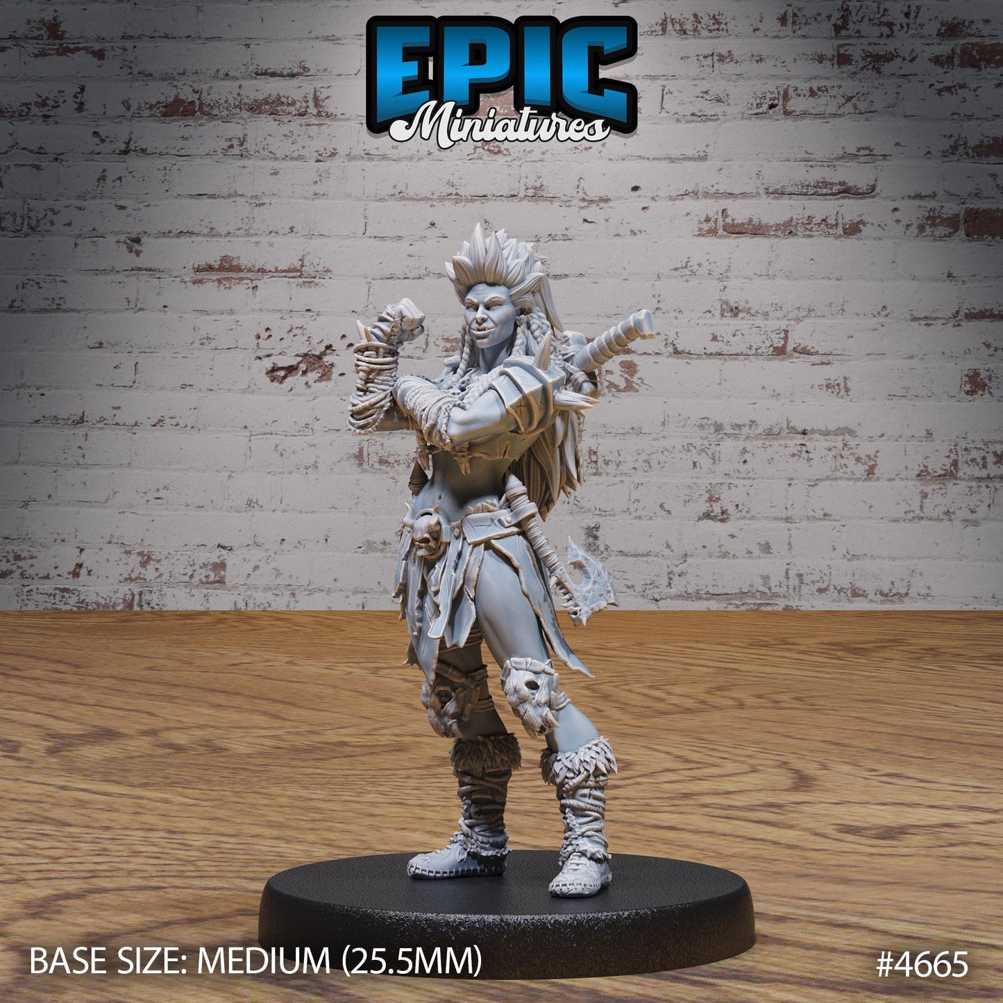 Orc Lady Adventurer (3 Variants Available) - Epic Miniatures