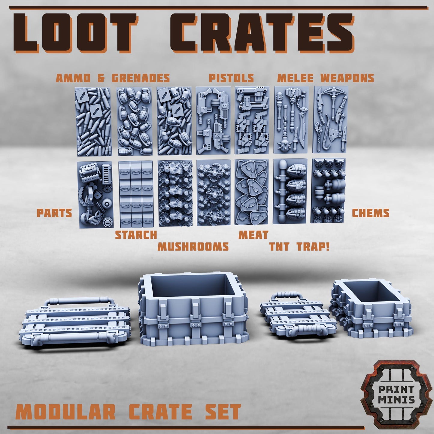 Loot Crates Modular Kit - Print Minis