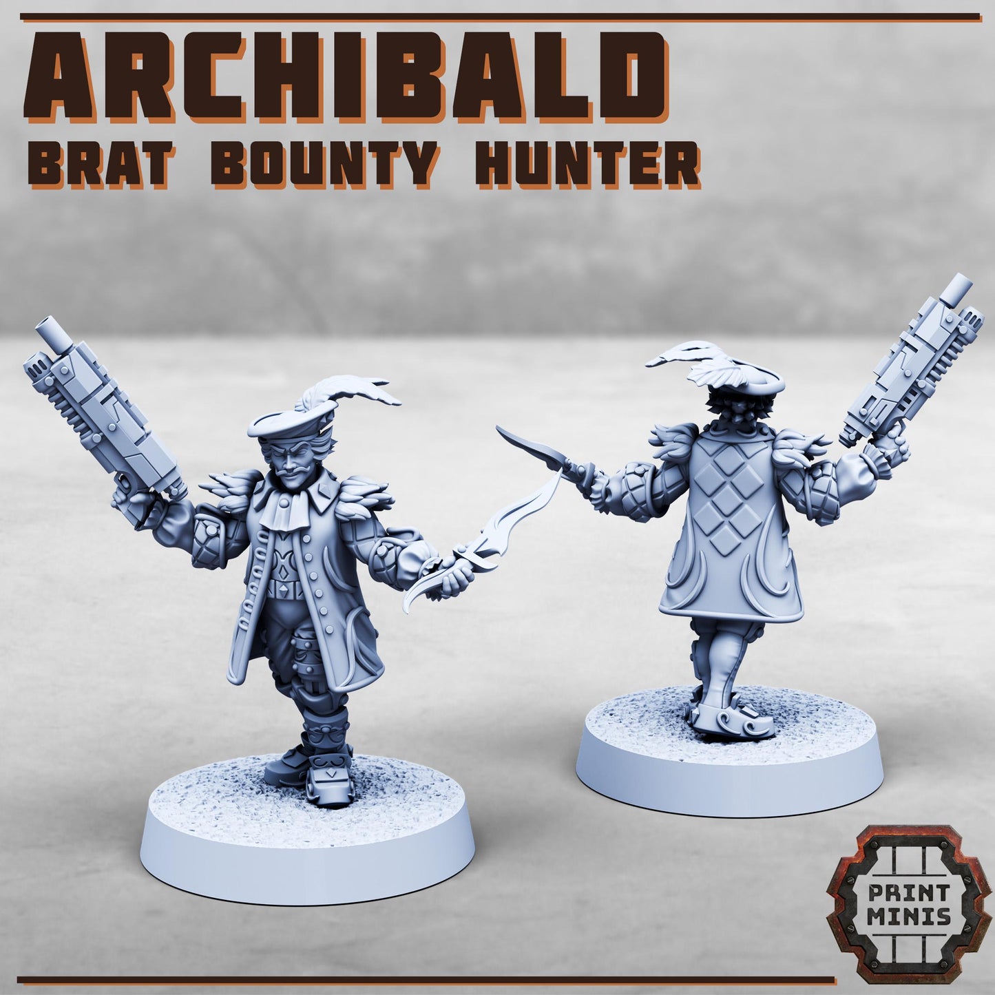 Archibald, Brat Bounty Hunter - Print Minis