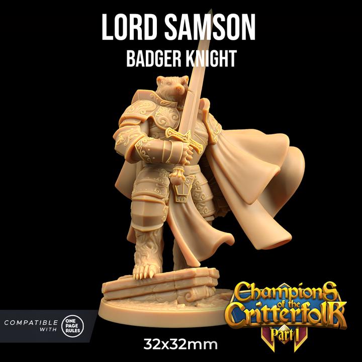 Lord Samson, Badger Knight - Dragon Trapper's Lodge