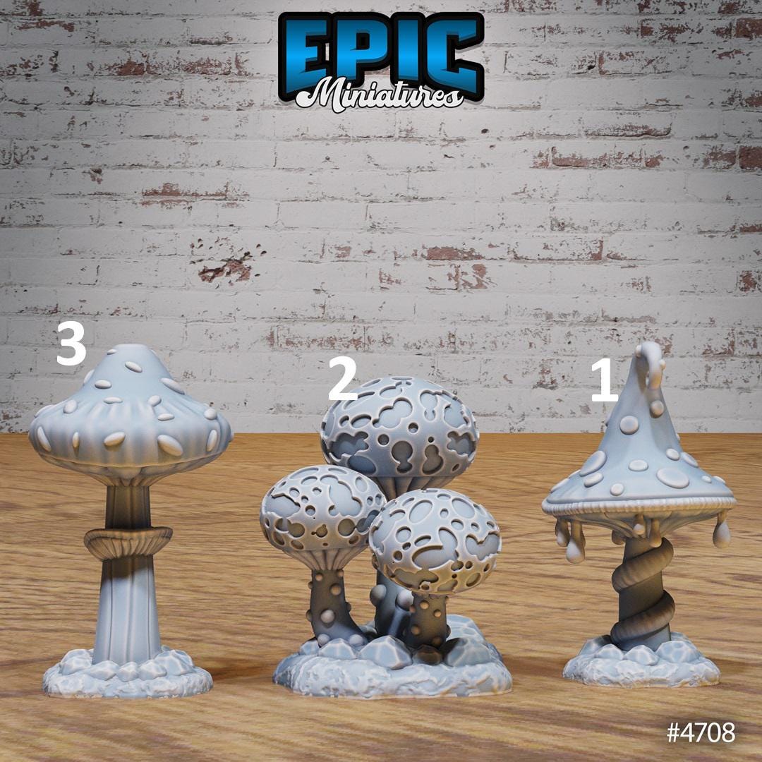 Magical Forest Scatter, Mushrooms (7 Variants Available) - Epic Miniatures