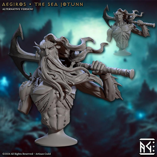 Aegiros, the Sea Jotunn Bust (2 Variants Available) - Artisan Guild