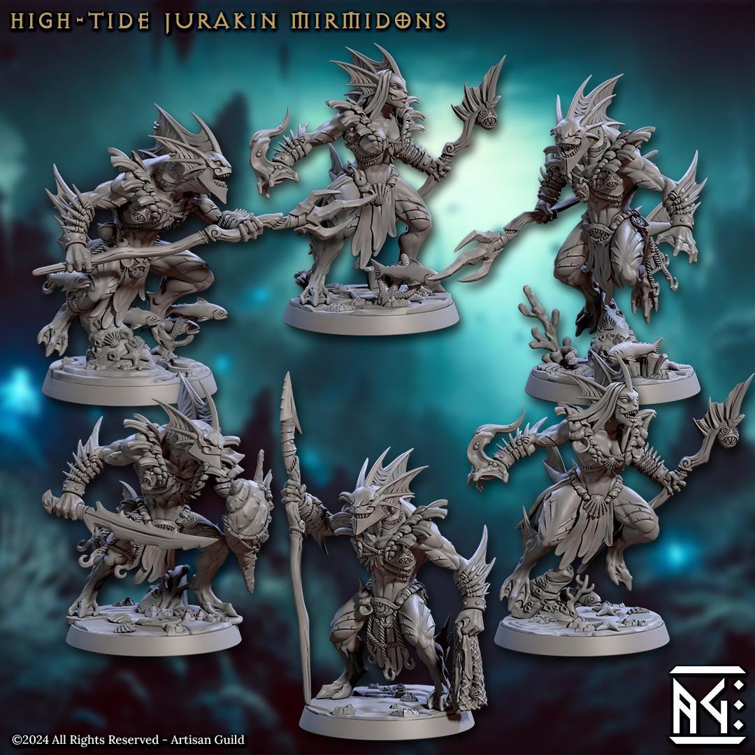 High Tide Jurakin Mirmadons, Kit I (6 Variants Available) - Artisan Guild