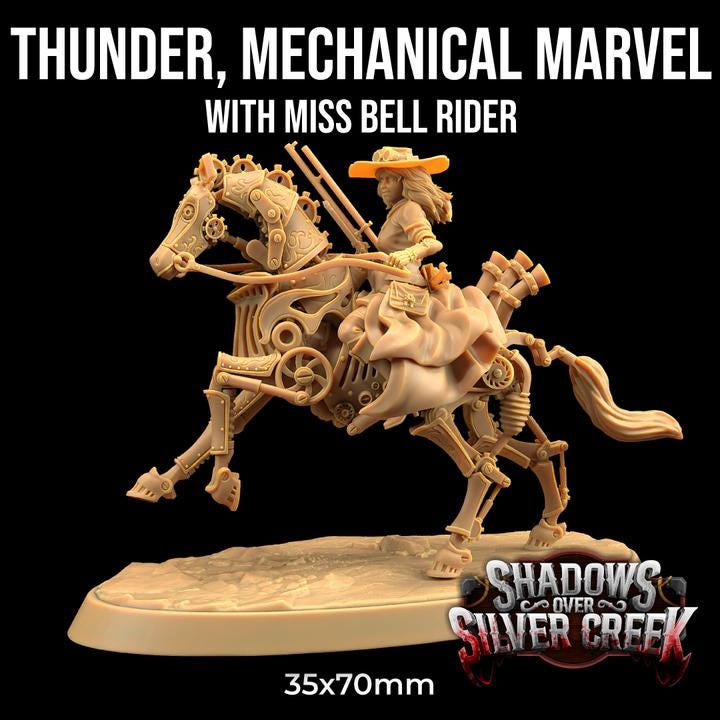 Miss Bell Riding Thunder, the Mechanical Marvel - Dragon Trapper's Lodge