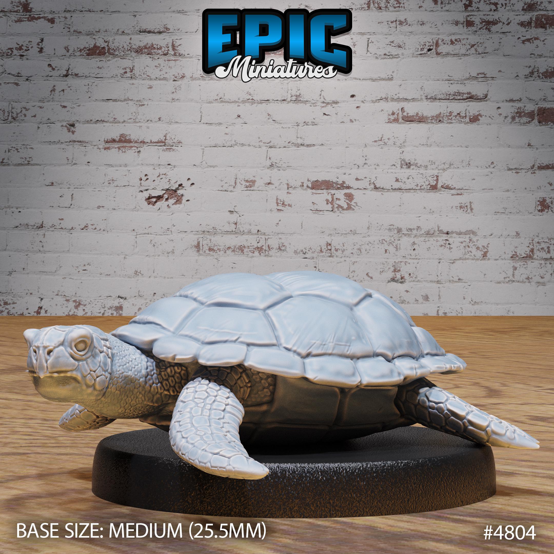 Sea Turtle (2 Variants Available) - Epic Miniatures – Couatl's Hoard