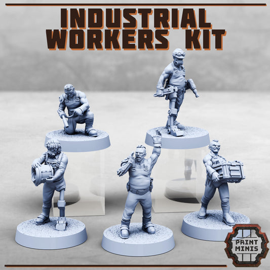 Industrial Worker Crew (5 Variants Available) - Print Minis