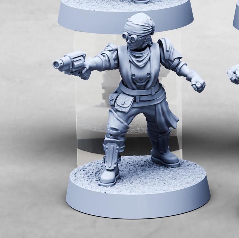 Iron Brawlers, Pit Mining Gang - Females (6 Variants Available) - Print Minis