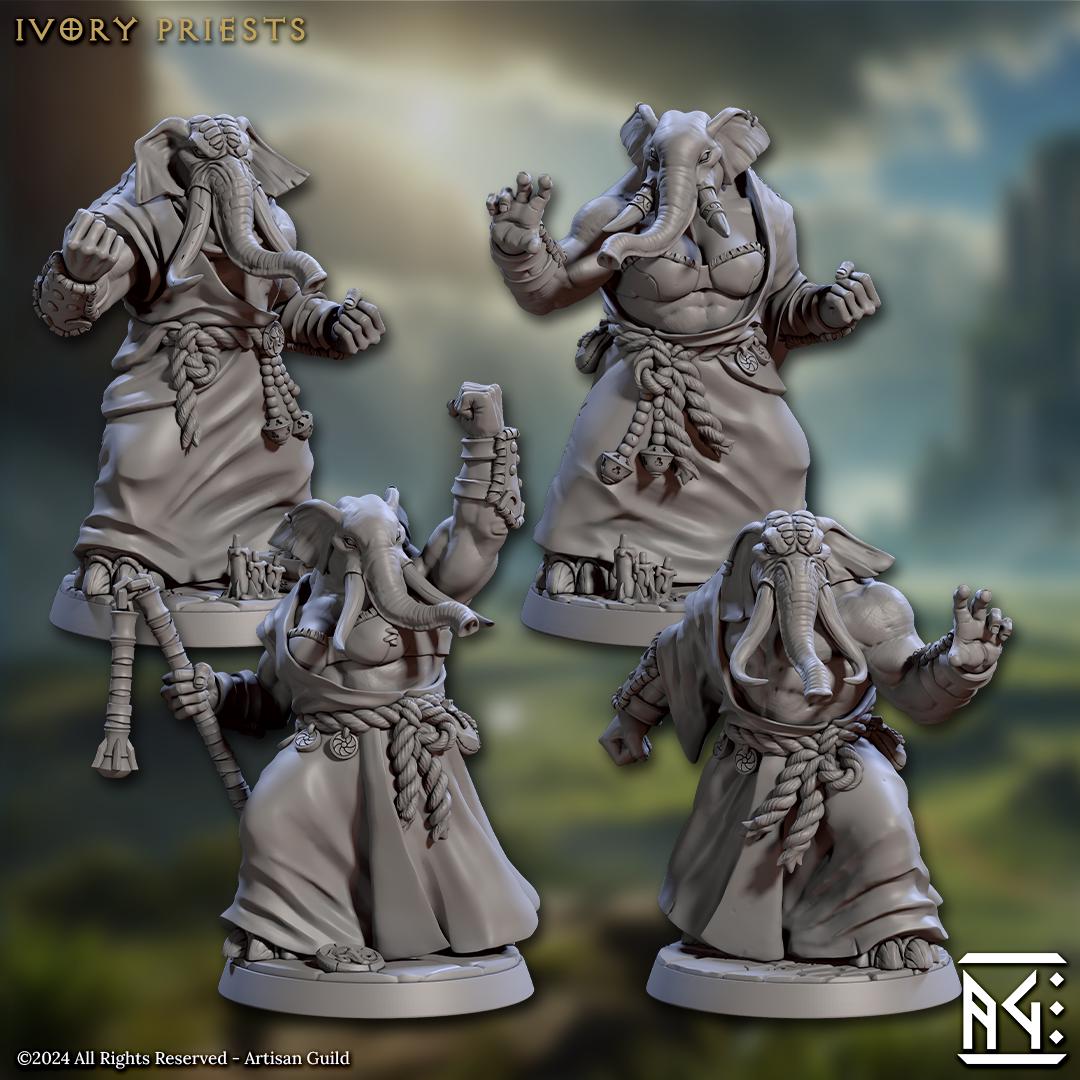 Ivory Priests, Set I (4 Variants Available) - Artisan Guild