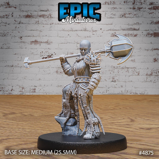 Bald Dwarf Female (3 Variants Available) - Epic Miniatures