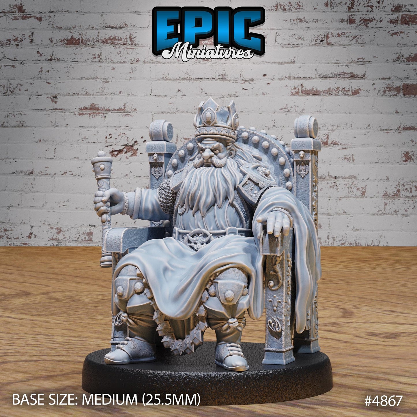 Dwarf King (3 Variants Available) - Epic Miniatures