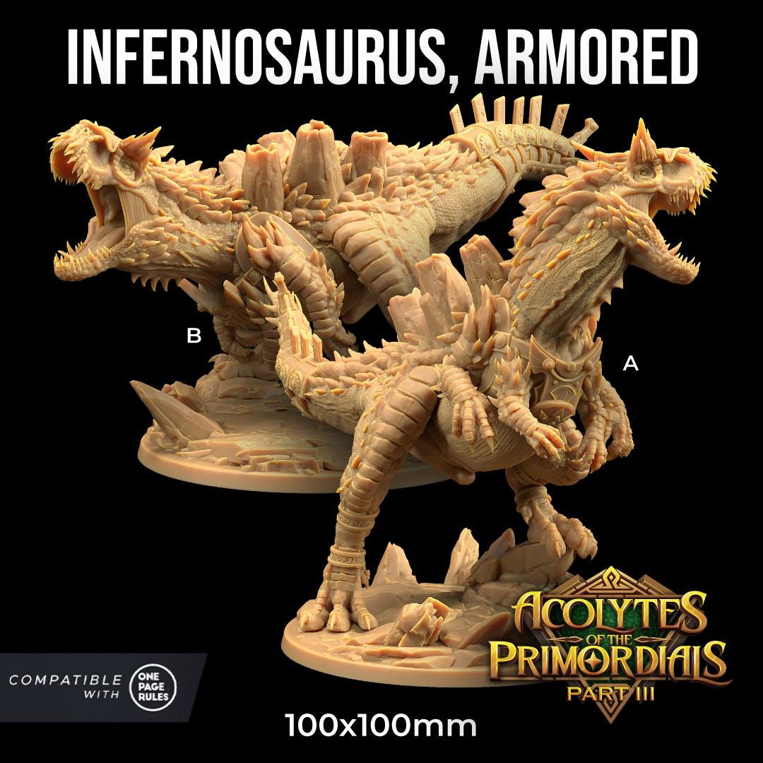 Infernosaurus, Armoured (2 Variants Available) - Dragon Trapper's Lodge