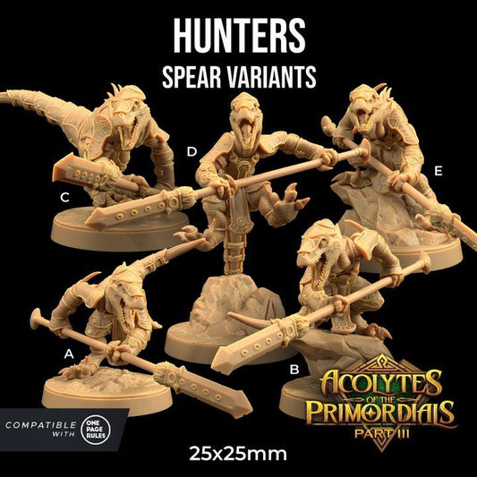 Primordial Hunters, Spear Squad (5 Variants Available) - Dragon Trapper's Lodge