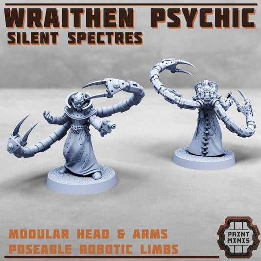 Wraithen Psychics, Silent Spectres (2 Variants Available) - Print Minis