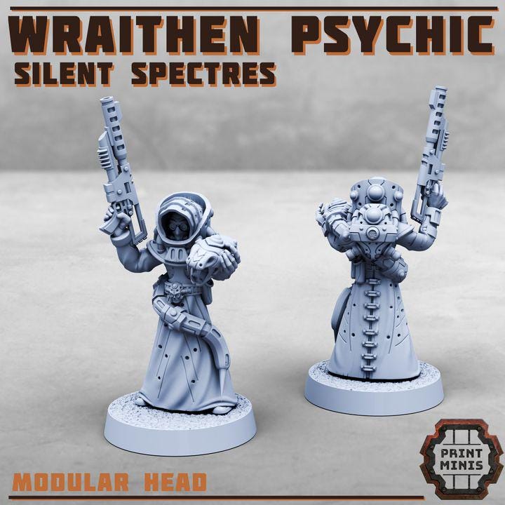 Wraithen Psychics, Silent Spectres (2 Variants Available) - Print Minis