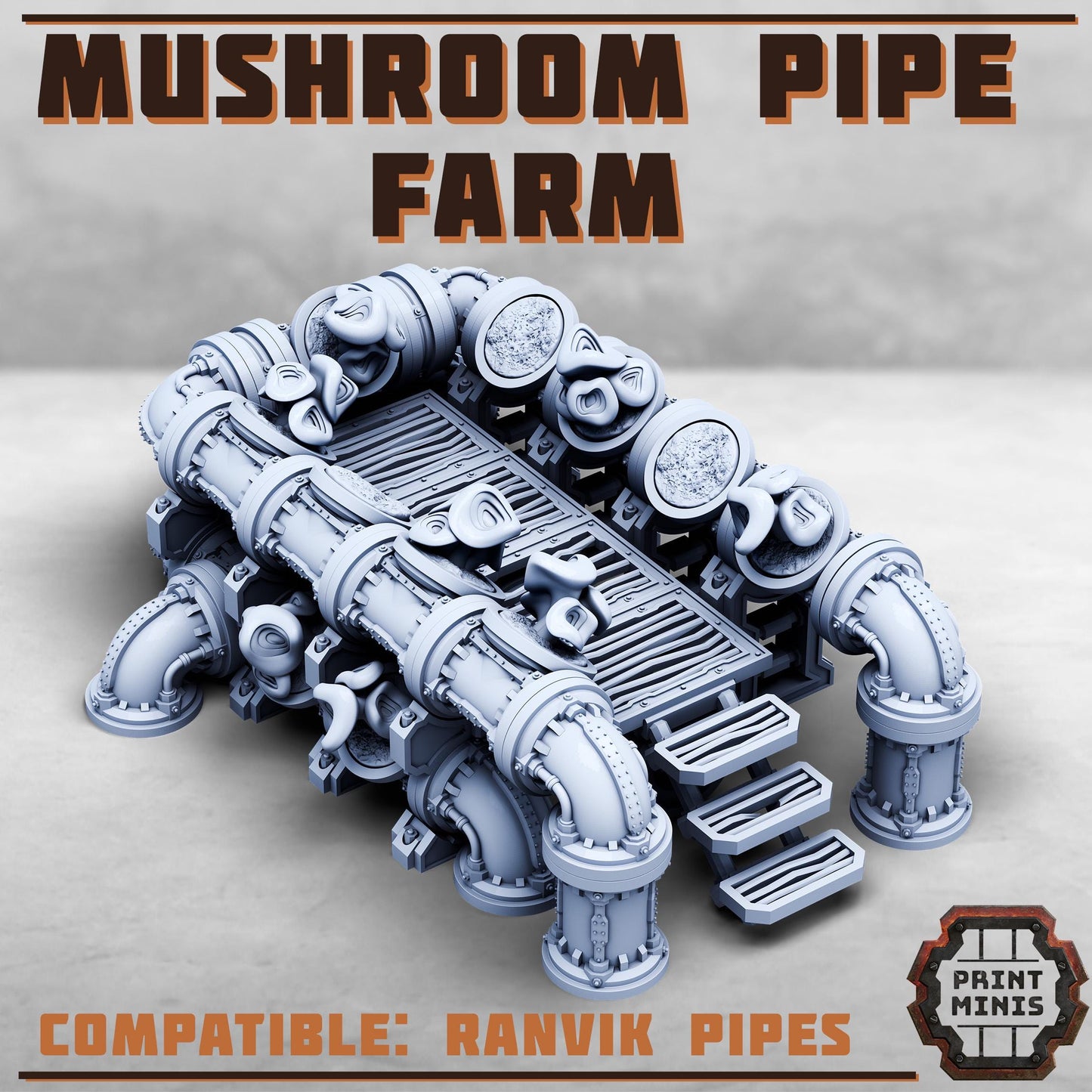 Mushroom Pipe Farm (3 Variants Available) - Print Minis