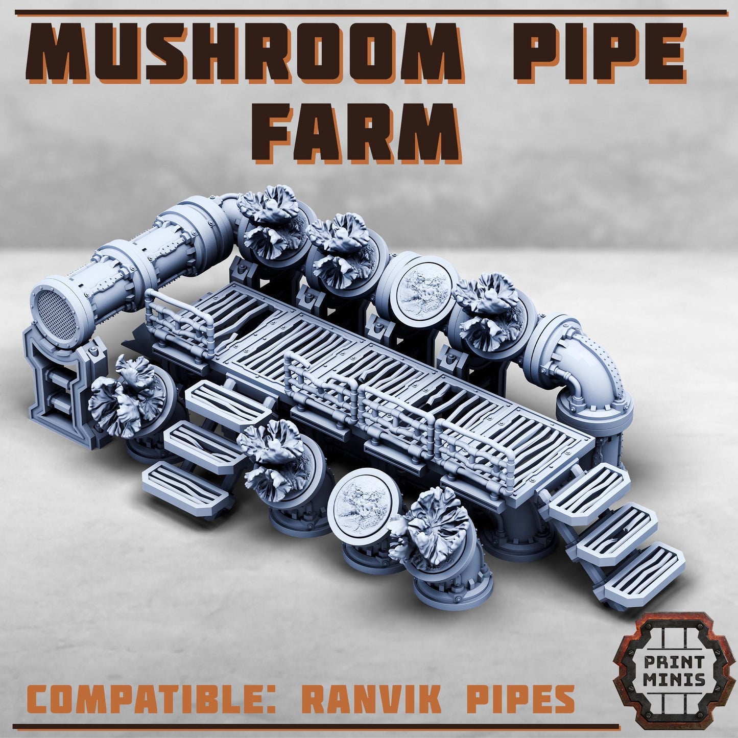 Mushroom Pipe Farm (3 Variants Available) - Print Minis