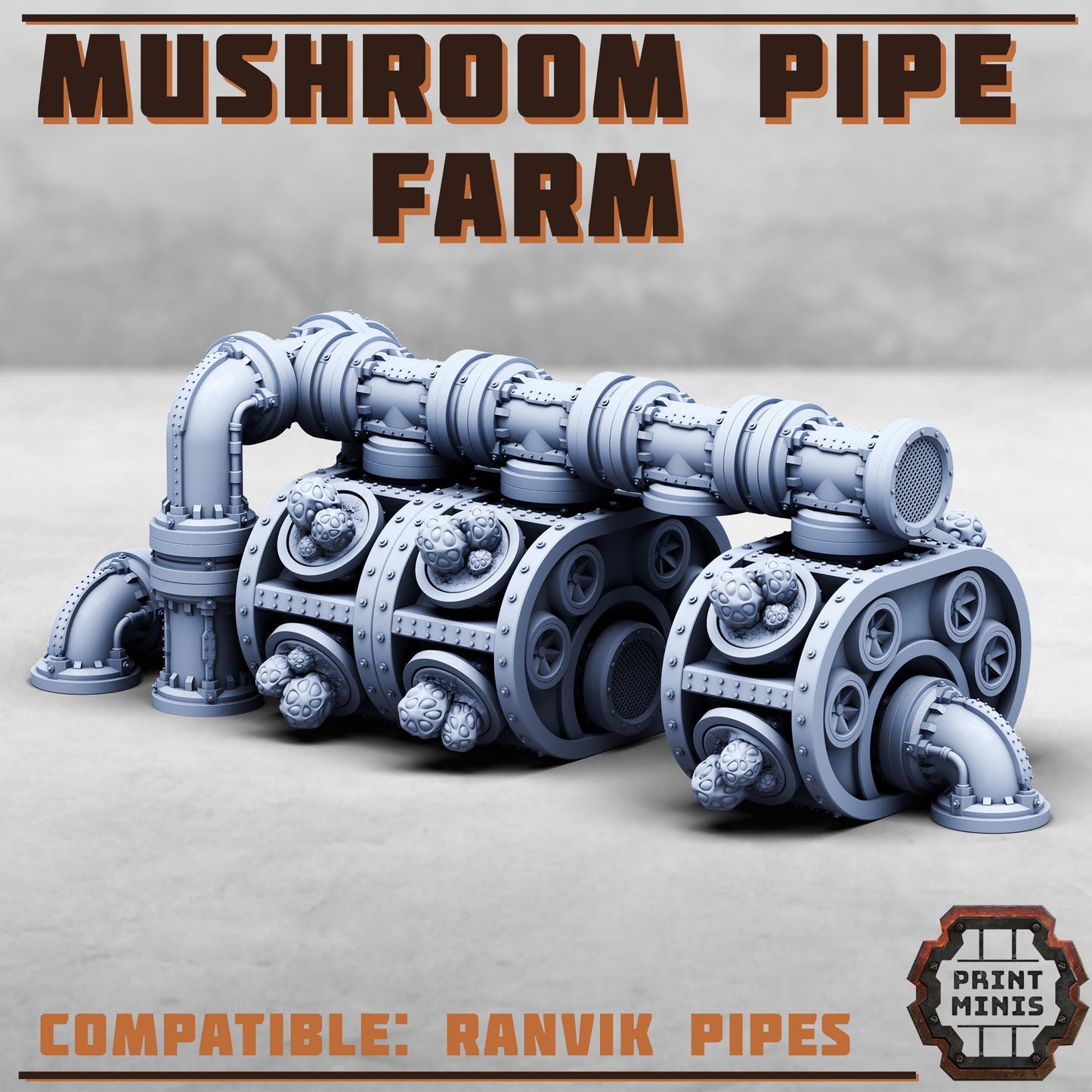 Mushroom Pipe Farm (3 Variants Available) - Print Minis